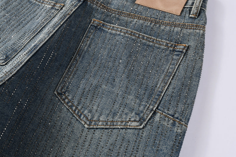 Purple Brand Crystal Diamond Jeans #9140